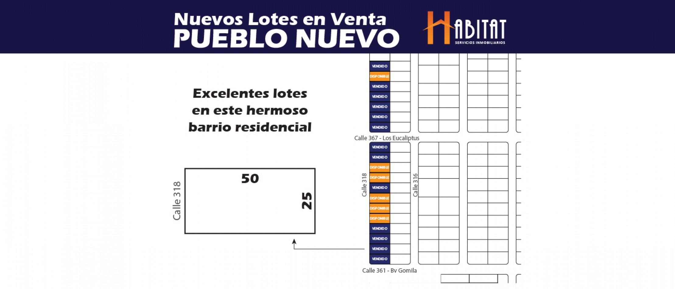 Lotes en  venta en Pueblo Nuevo!!