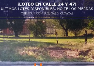 Loteo Calle 24 y 47